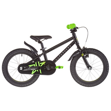 SERIOUS SUPERHERO 16" Kids Bike Black/Green 0